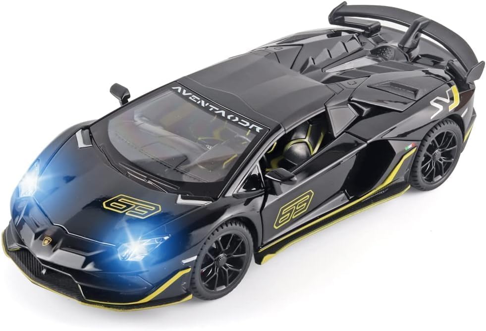 Aldorado 1:24 Lamborghini Aventador SVJ 63 Alloy Car Model Light